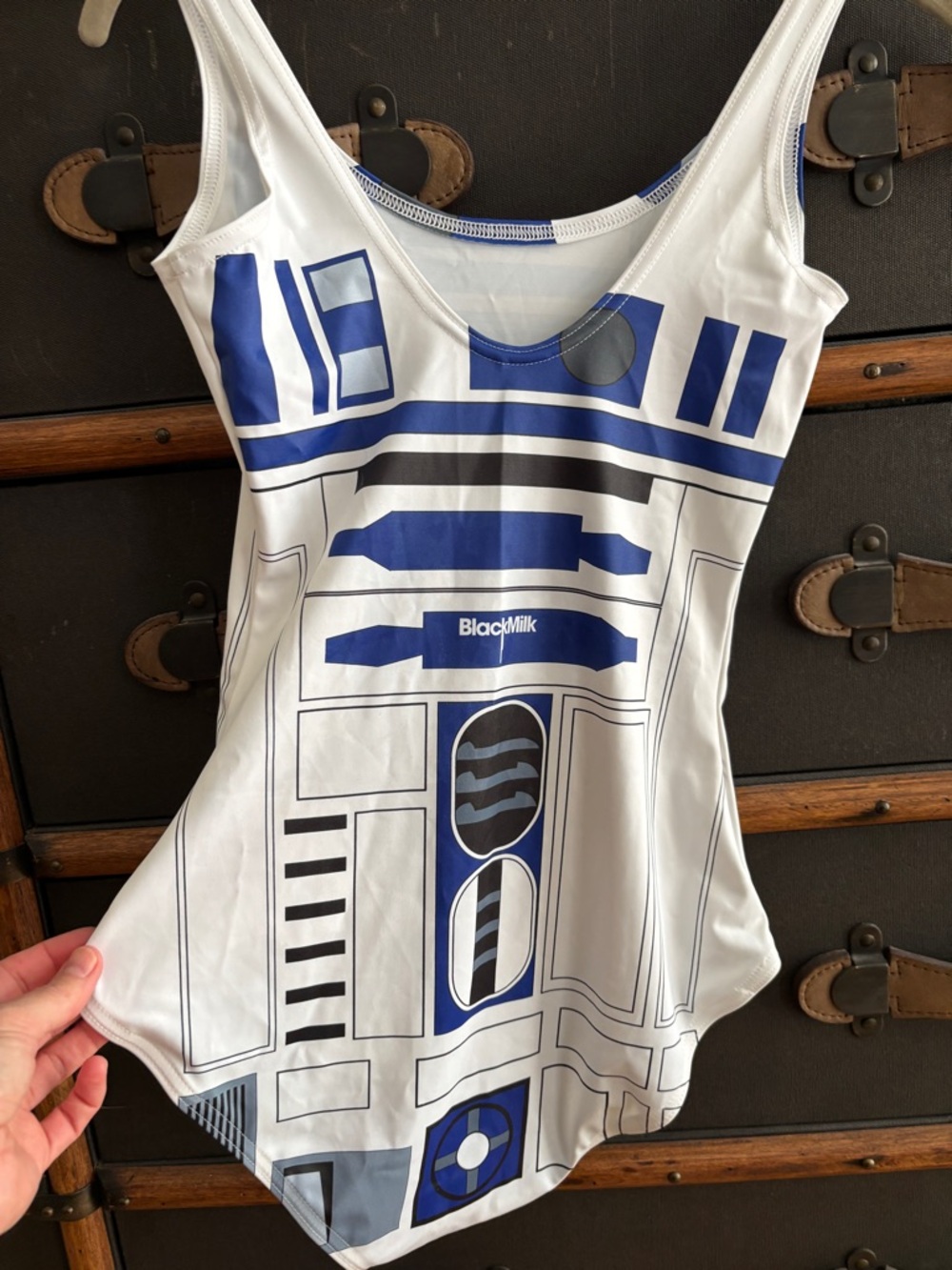 Blackmilk White & Blue R2-D2 Inspired Girls One-Piece - Picture 2 of 3